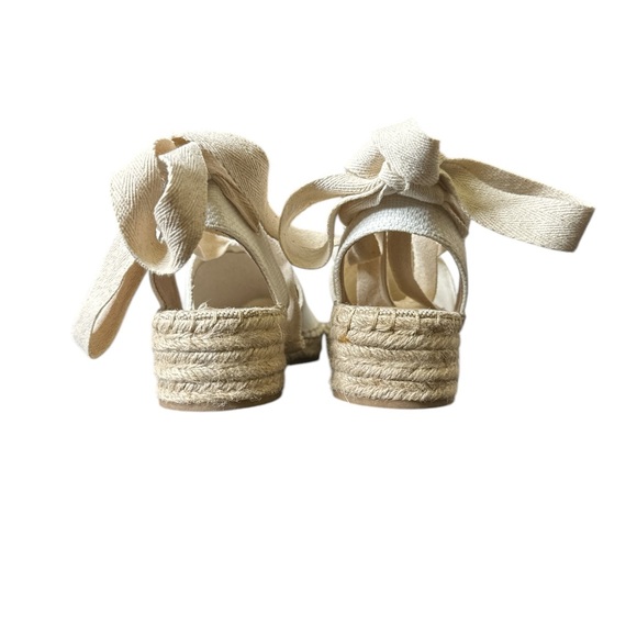 NEW H&M White Canvas Espadrilles w\embroidered Paris Athletique depuis 1970 - Picture 8 of 10